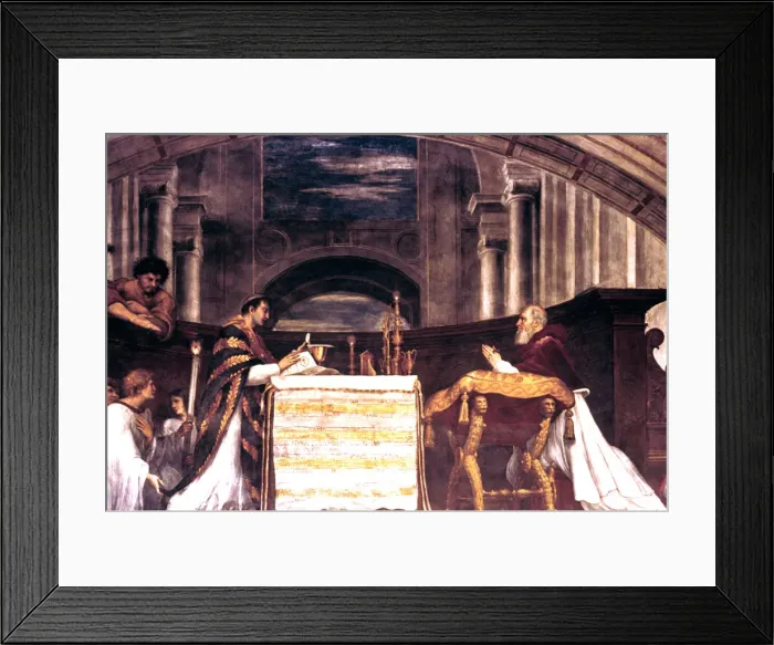 Framed Print : The Mass at Bolsena detail, 1512. Artist: Raphael Framed Print : The Mass at Bolsena detail, 1512. Artist: Raphael