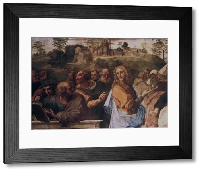 Framed Print : The Disputation on the Holy Sacrament, (detail), 1508-1509. Artist: Raphael Framed Print : The Disputation on the Holy Sacrament, (detail), 1508-1509. Artist: Raphael