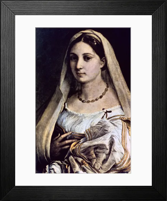 Framed Print : Woman with a Veil (La Donna Velata), 1512 / 13 Artist: Raphael Framed Print : Woman with a Veil (La Donna Velata), 1512 / 13 Artist: Raphael