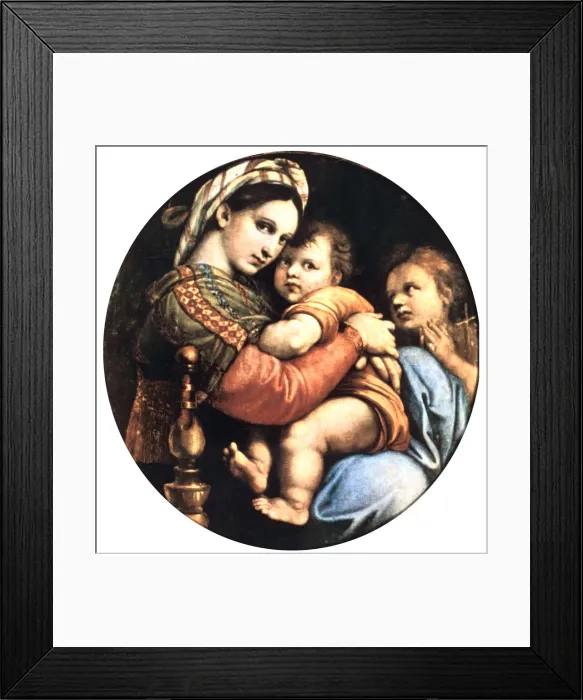 Framed Print : Madonna della Seggiola, 1514. Artist: Raphael Framed Print : Madonna della Seggiola, 1514. Artist: Raphael