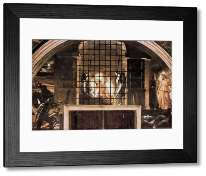 Framed Print : The Liberation of St Peter, 1514. Artist: Raphael Framed Print : The Liberation of St Peter, 1514. Artist: Raphael