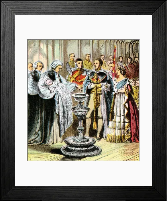 Framed Print : Baptism of Prince of Wales, 1842 (c1850s) Framed Print : Baptism of Prince of Wales, 1842 (c1850s)