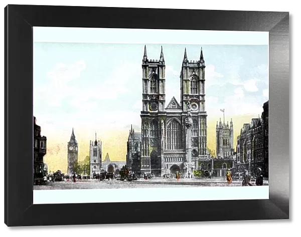Westminster Abbey and Big Ben, London, 20th Century