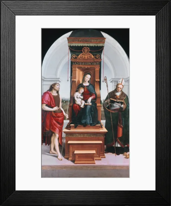 Framed Print : The Ansidei Madonna, 1505. Artist: Raphael Framed Print : The Ansidei Madonna, 1505. Artist: Raphael