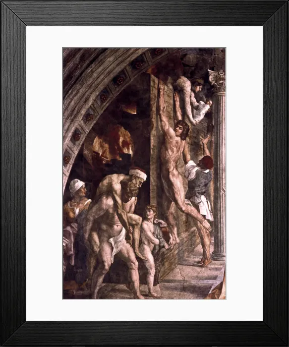 Framed Print : The Fire in the Borgo (detail), 1514. Artist: Raphael Framed Print : The Fire in the Borgo (detail), 1514. Artist: Raphael