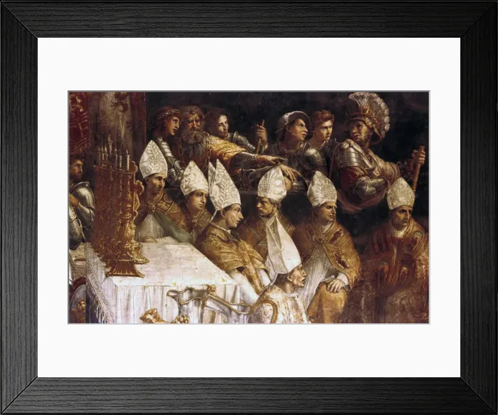 Framed Print : The Crowning of Charlemagne (detail), c1514. Artist: Raphael Framed Print : The Crowning of Charlemagne (detail), c1514. Artist: Raphael