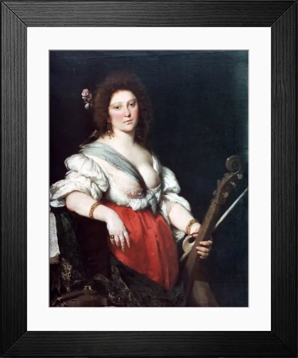 Framed Print : Gamba Player, c1635. Artist: Bernardo Strozzi Framed Print : Gamba Player, c1635. Artist: Bernardo Strozzi