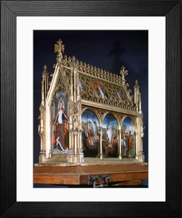 Framed Print : St Ursula Shrine, St Ursula and the Holy Virgins, 1489. Artist: Hans Memling Framed Print : St Ursula Shrine, St Ursula and the Holy Virgins, 1489. Artist: Hans Memling