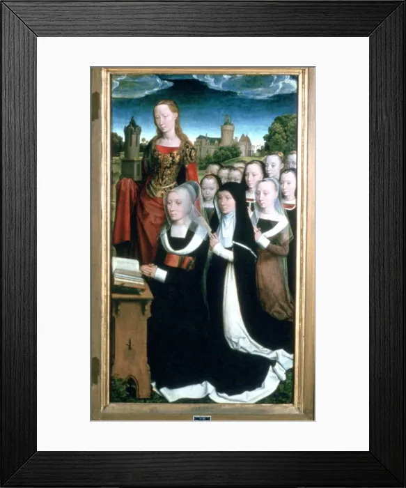 Framed Print : Triptych of the Family Moreel, Detail, 1484. Artist: Hans Memling Framed Print : Triptych of the Family Moreel, Detail, 1484. Artist: Hans Memling
