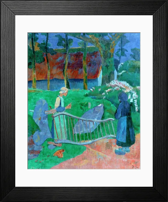 Framed Print : The Flowered Gate, 1889. Artist: Paul Serusier Framed Print : The Flowered Gate, 1889. Artist: Paul Serusier