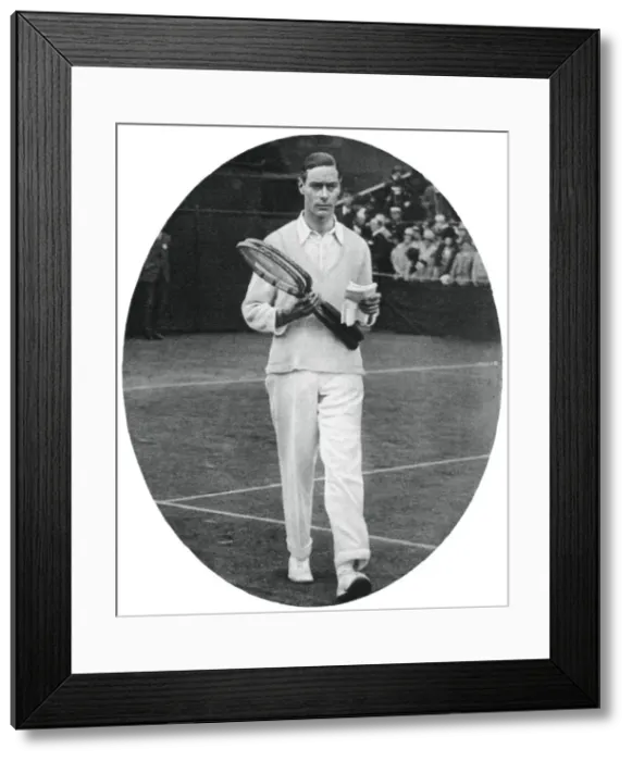 Framed Print : The Duke of York as a competitor in the mens doubles at Wimbledon, 1926, (1937) Framed Print : The Duke of York as a competitor in the mens doubles at Wimbledon, 1926, (1937)
