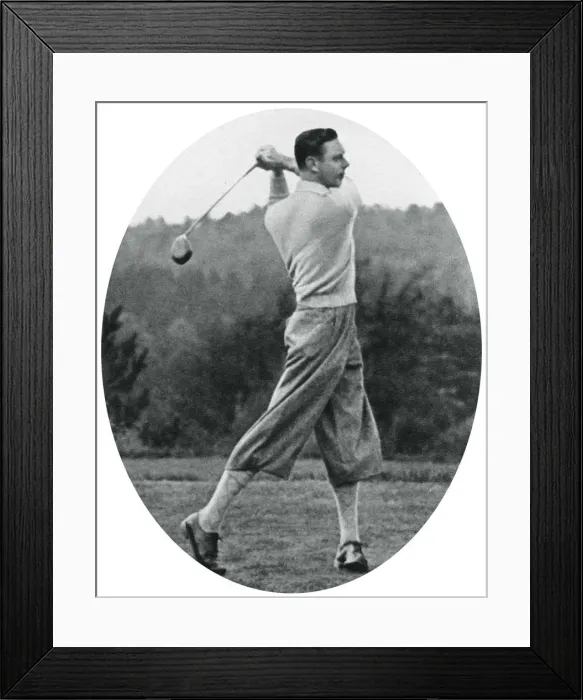Framed Print : The Duke of York playing golf in 1934, (1937) Framed Print : The Duke of York playing golf in 1934, (1937)
