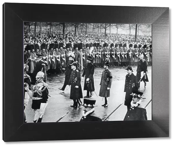 The Duke of York in King George Vs funeral procession, 1936, (1937)