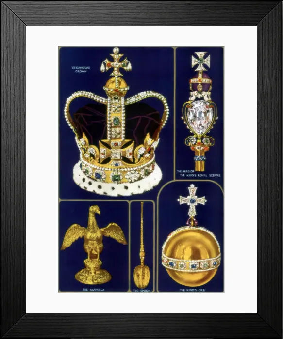 Framed Print : Crown Jewels of the United Kingdom, 1937 Framed Print : Crown Jewels of the United Kingdom, 1937
