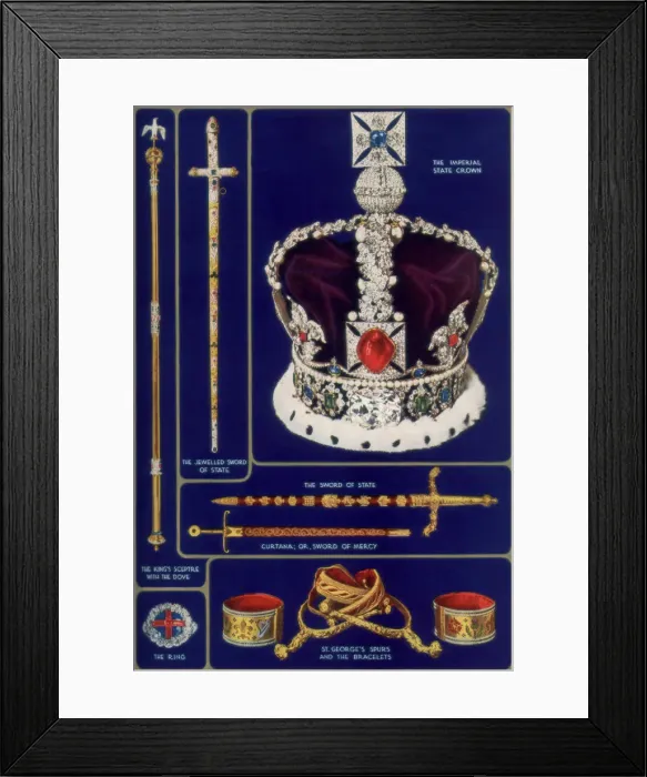 Framed Print : Crown Jewels of the United Kingdom, 1937 Framed Print : Crown Jewels of the United Kingdom, 1937