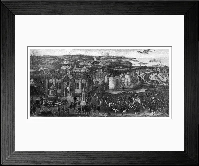 Framed Print : The Field Of The Cloth Of Gold, 1520, (1896). Artist: James Basire I Framed Print : The Field Of The Cloth Of Gold, 1520, (1896). Artist: James Basire I