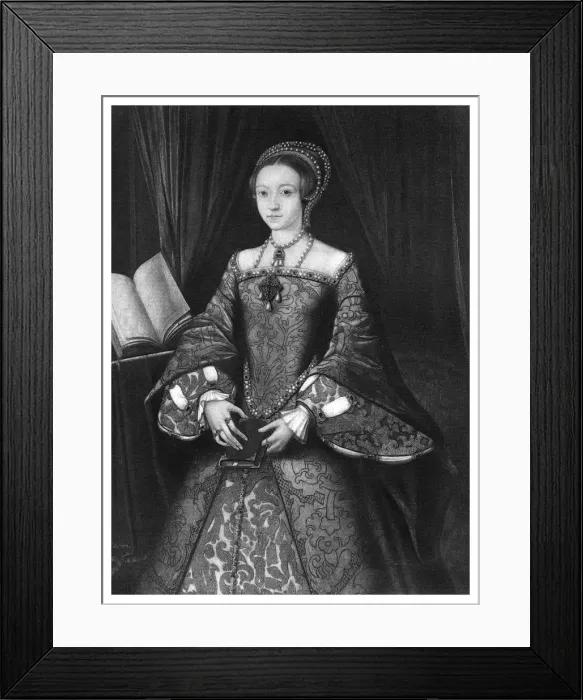 Framed Print : Queen Elizabeth I when young, c1546, (1896). Artist: Boussod, Valadon & Co Framed Print : Queen Elizabeth I when young, c1546, (1896). Artist: Boussod, Valadon & Co