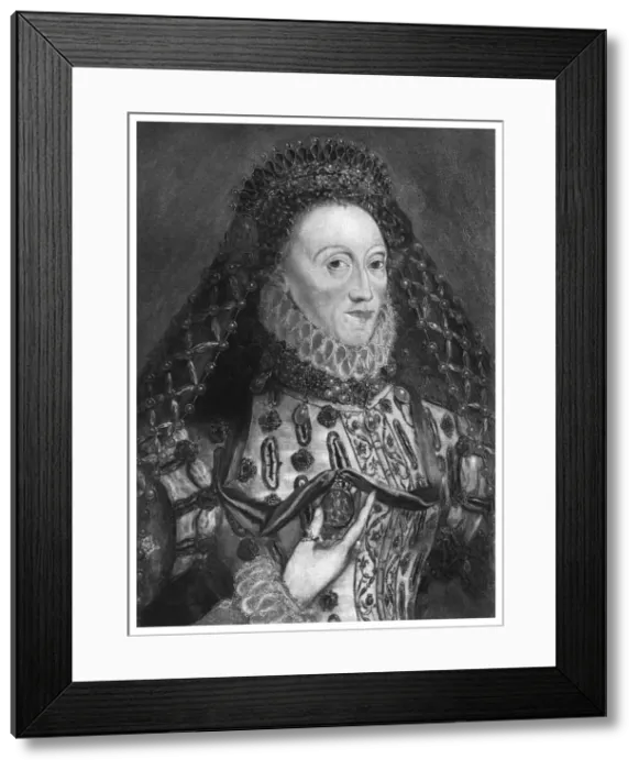 Framed Print : Queen Elizabeth I in old age, 16th century, (1896) Framed Print : Queen Elizabeth I in old age, 16th century, (1896)