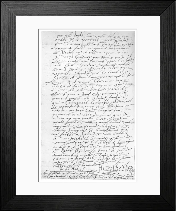 Framed Print : Letter written by Queen Elizabeth I, 16th century, (1896). Artist: Queen Elizabeth I Framed Print : Letter written by Queen Elizabeth I, 16th century, (1896). Artist: Queen Elizabeth I