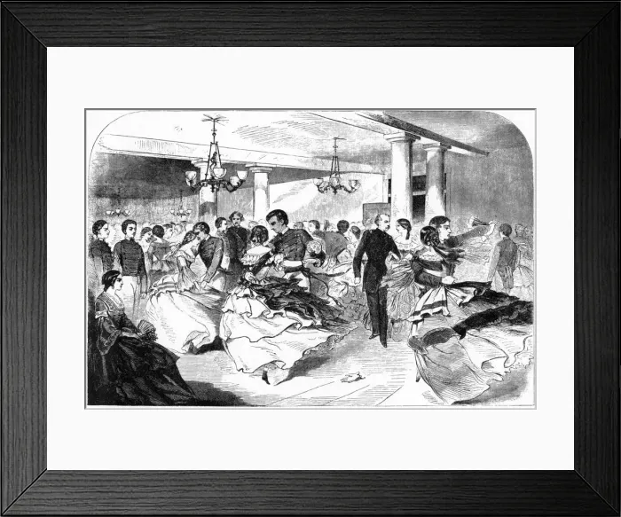 Framed Print : Military Academy, The Hop, Cozzens Hotel, 1859. Artist: Winslow Homer Framed Print : Military Academy, The Hop, Cozzens Hotel, 1859. Artist: Winslow Homer
