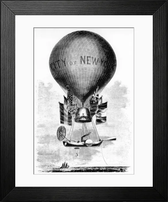 Framed Print : Professor Lowes Balloon, c1859 Framed Print : Professor Lowes Balloon, c1859