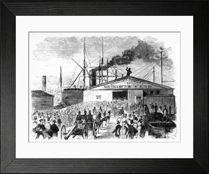 Framed Print : The Loading Of The Atlantic And Baltic Boats, c1860s