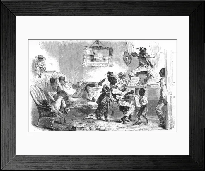 Framed Print : Slaves Celebrating Liberation, c1860s Framed Print : Slaves Celebrating Liberation, c1860s