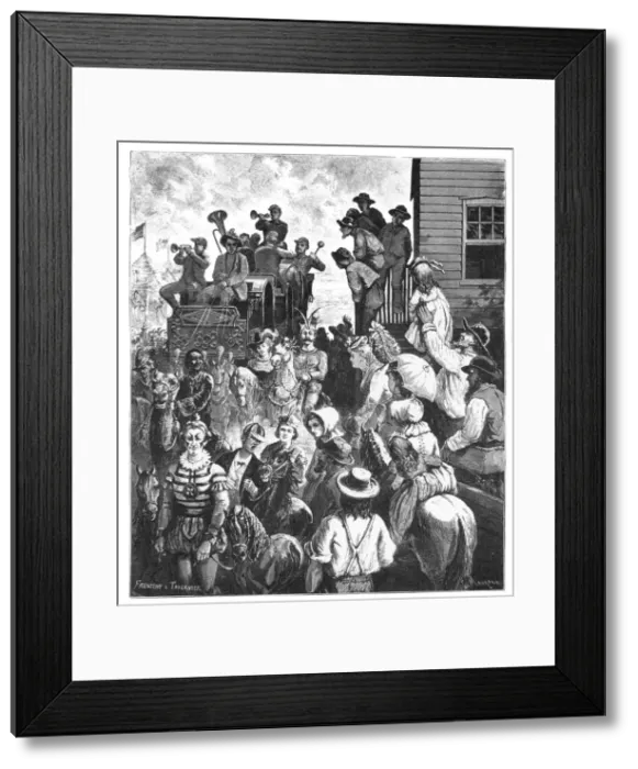Framed Print : The Travelling Circus, c1870s. Artist: Frenzeny and Tavernier Framed Print : The Travelling Circus, c1870s. Artist: Frenzeny and Tavernier