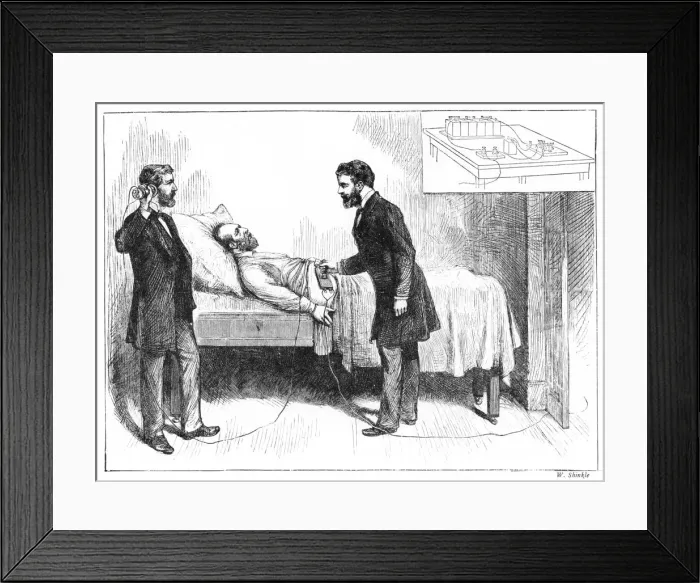 Framed Print : Electricity In The Art Of Healing, 1881. Artist: W Shinkle Framed Print : Electricity In The Art Of Healing, 1881. Artist: W Shinkle