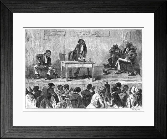 Framed Print : Blackville, 1878. Artist: Solomon Eytinge Framed Print : Blackville, 1878. Artist: Solomon Eytinge