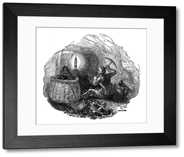 Framed Print : Miners safety lamp, 1833. Artist: Jackson Framed Print : Miners safety lamp, 1833. Artist: Jackson