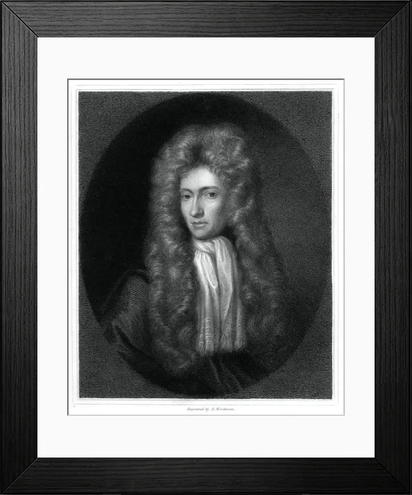 Framed Print : Robert Boyle, Irish-born chemist and physicist, (1833). Artist: R Woodman Framed Print : Robert Boyle, Irish-born chemist and physicist, (1833). Artist: R Woodman