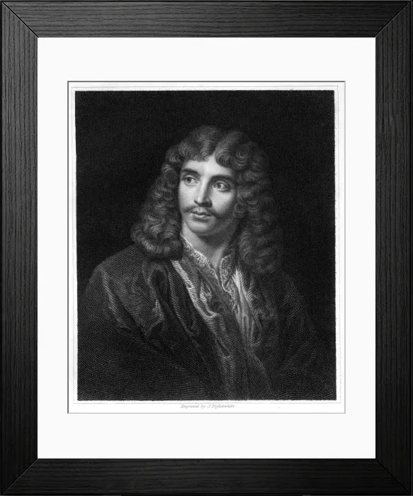 Framed Print : Moliere, French theatre writer, director and actor, (1833). Artist: J Posselwhite Framed Print : Moliere, French theatre writer, director and actor, (1833). Artist: J Posselwhite