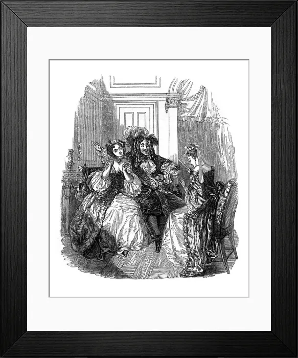 Framed Print : A scene from Les Precieuses Ridicules by Moliere, (1833). Artist: Jackson Framed Print : A scene from Les Precieuses Ridicules by Moliere, (1833). Artist: Jackson