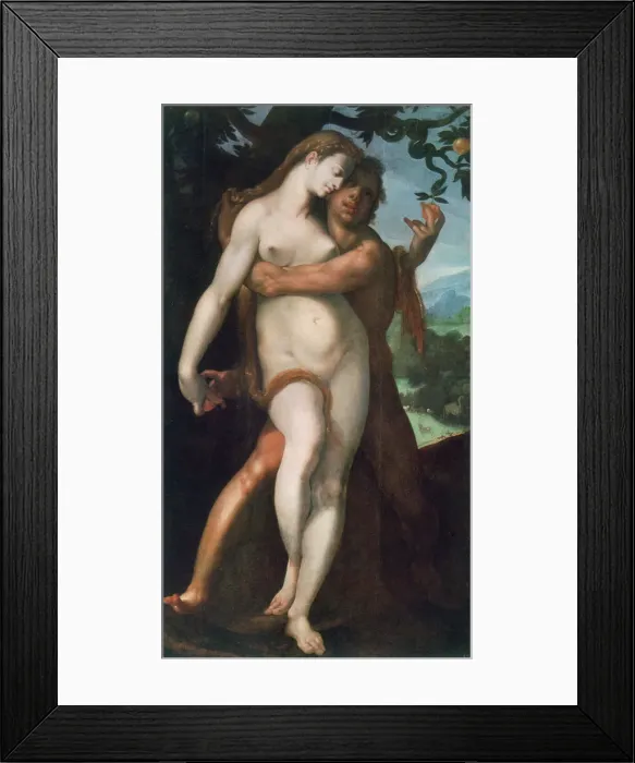 Framed Print : Adam and Eve, c1566-1611. Artist: Bartholomeus Spranger Framed Print : Adam and Eve, c1566-1611. Artist: Bartholomeus Spranger