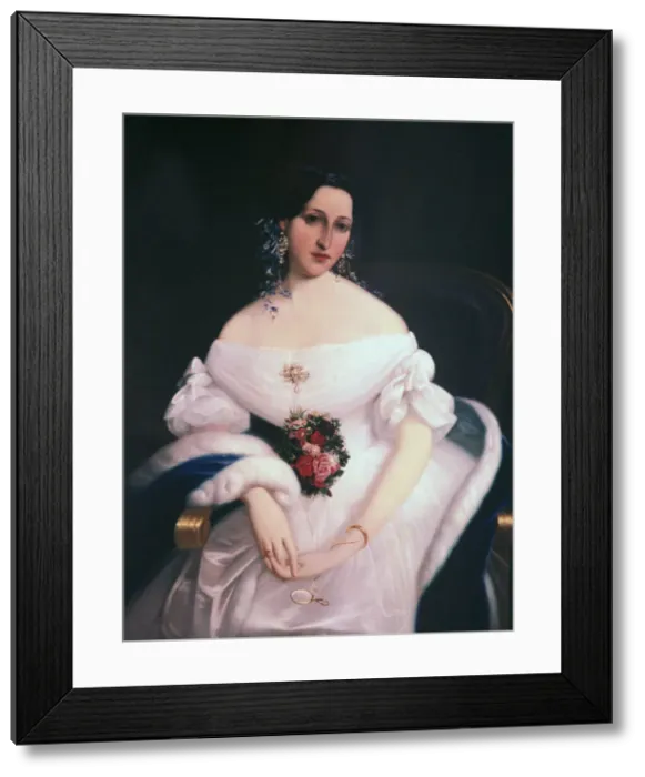 Framed Print : Luisa Pesjak, c1835. Artist: Mihael Stroj Framed Print : Luisa Pesjak, c1835. Artist: Mihael Stroj