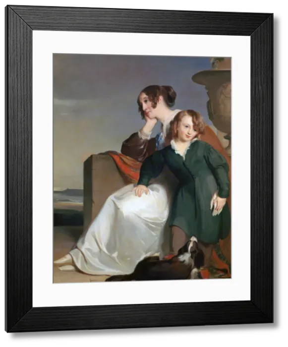 Framed Print : Mother and Son, 1840. Artist: Thomas Sully Framed Print : Mother and Son, 1840. Artist: Thomas Sully