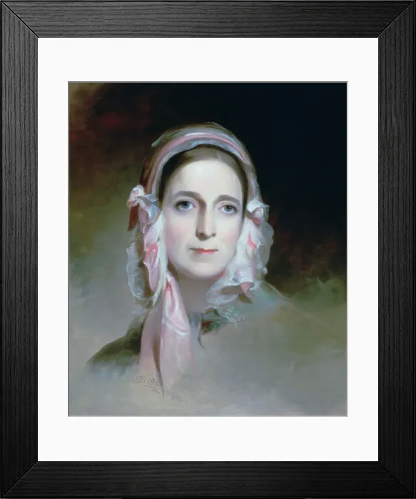 Framed Print : Mrs Mordecai Lewis, 1843. Artist: Thomas Sully Framed Print : Mrs Mordecai Lewis, 1843. Artist: Thomas Sully