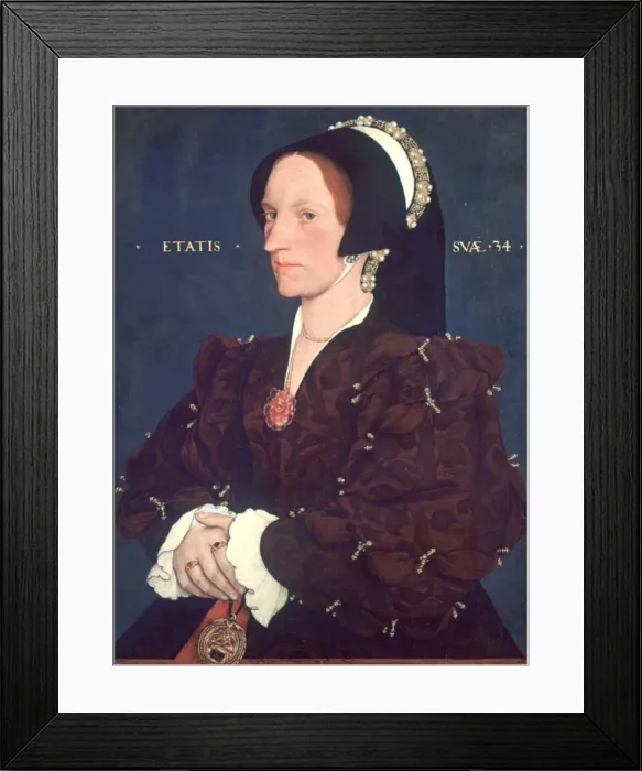 Framed Print : Lady Lee, Margaret Wyatt, 1540. Artist: Hans Holbein the Younger Framed Print : Lady Lee, Margaret Wyatt, 1540. Artist: Hans Holbein the Younger