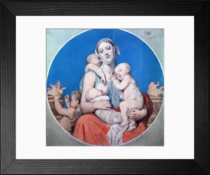 Framed Print : Study for the stained glass in the Chapelle Saint Ferdinand, 1833. Artist: Jean-Auguste-Dominique Ingres Framed Print : Study for the stained glass in the Chapelle Saint Ferdinand, 1833. Artist: Jean-Auguste-Dominique Ingres