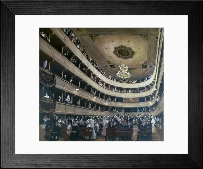 Framed Print : Auditorium in the Old Burgtheater, Vienna, 1888. Artist: Gustav Klimt Framed Print : Auditorium in the Old Burgtheater, Vienna, 1888. Artist: Gustav Klimt