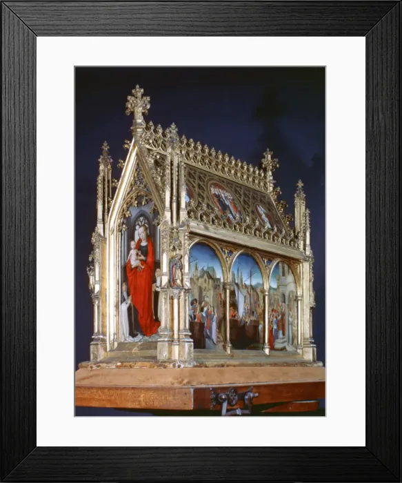 Framed Print : Virgin and Child, St Ursula Shrine, 1489. Artist: Hans Memling Framed Print : Virgin and Child, St Ursula Shrine, 1489. Artist: Hans Memling