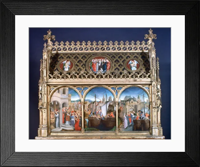 Framed Print : St Ursula Shrine, 1489. Artist: Hans Memling Framed Print : St Ursula Shrine, 1489. Artist: Hans Memling