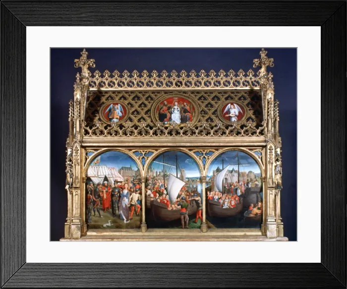 Framed Print : St Ursula Shrine, 1489. Artist: Hans Memling Framed Print : St Ursula Shrine, 1489. Artist: Hans Memling