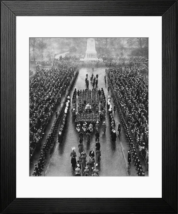 Framed Print : George Vs funeral cortege on the Horse Guards Parade, London, 28 January 1936