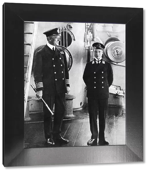 The future King Edward VIII as a midshipman in HMS Hindustan, c1910