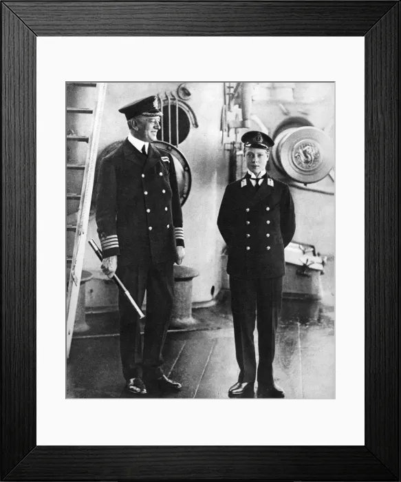 Framed Print : The future King Edward VIII as a midshipman in HMS Hindustan, c1910 Framed Print : The future King Edward VIII as a midshipman in HMS Hindustan, c1910