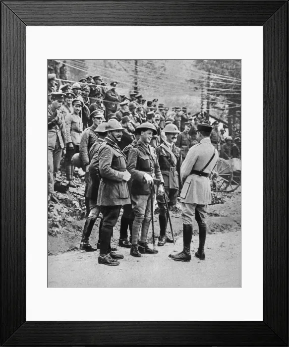 Framed Print : The Prince of Wales at the Italian front, 1917 Framed Print : The Prince of Wales at the Italian front, 1917