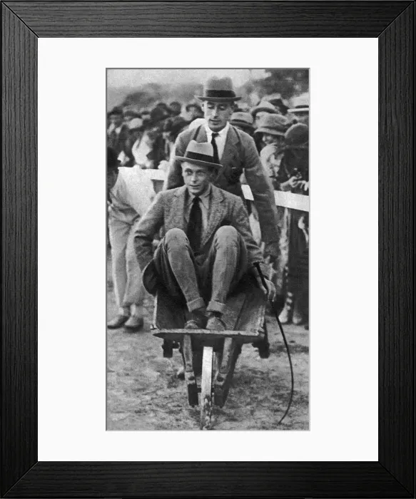 Framed Print : Louis Mountbatten wheels his cousin, the Prince of Wales, at a gymkhana in Malta, 1936 Framed Print : Louis Mountbatten wheels his cousin, the Prince of Wales, at a gymkhana in Malta, 1936