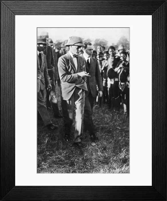 Framed Print : The Prince of Wales and a group of Usuta dancers, Zululand, 1925 Framed Print : The Prince of Wales and a group of Usuta dancers, Zululand, 1925